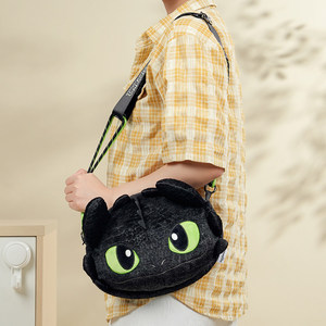 Sac à bandoulière unisexe tendance pour enfants, en peluche de dinosaure <span class=keywords><strong>sans</strong></span> <span class=keywords><strong>dents</strong></span>, rembourrage en coton PP - Product Image 4