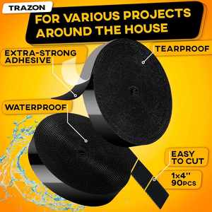 Cinta de Gancho y Bucle Reutilizable, Cinta Adhesiva de Doble Cara de Alta Resistencia, Rollo de Cinta Elástica de Alta Velocidad con Gancho Ajustable - Product Image 2