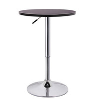 Table de bar ronde en bois massif, style moderne et minimaliste, avec pieds pliants réglables en hauteur, pour usage commercial, vente en gros d'usine