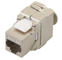 Conector Keystone RJ45 Cat6a FTP blindado de 180 grados sin herramientas, Krone IDC, 500MHz, CE RoHS, para placa de pared, panel de conexiones e información