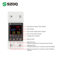 Interruptor de Circuito MCB con Medidor de Energía Solar WiFi Tuya Smart Home, Protector de Voltaje Din, Interruptor de Control Remoto LED, Monofásico AC, Fabricado en PC