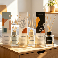 Diffuseur d'huiles essentielles parfumées Relaxlines, personnalisé, à étiquette privée, transparent, sans BPA, en verre, parfum longue durée