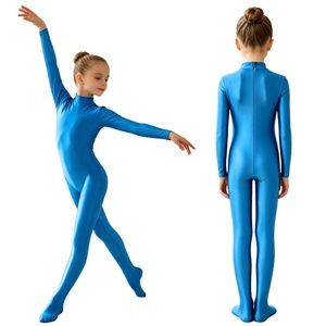 Trajes de Baile para Niñas de 6 a 16 Años, Ropa de Entrenamiento de Danza, Mono de Gimnasia con Pies, Traje Brillante de Cuerpo Entero para Patinaje Artístico - Product Image 2