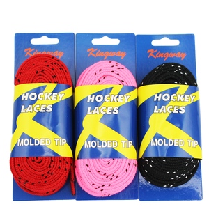 Lacets <span class=keywords><strong>de</strong></span> patins à glace personnalisés en polyester tressé haute résistance avec embouts métalliques et logo sur mesure - Product Image 3