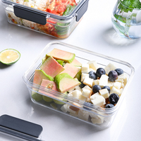 Boîte à lunch portable chaude pour enfants école en plastique boîte à bento transparente boîte de récipient de nourriture de fruits