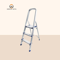 Échelle 2025 en aluminium de haute qualité pour cuisine chambre supermarché avec pédales larges schéma de couleurs classique pour escalier Gym utilisation