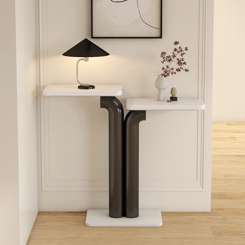 Black paint stainless steel white marble