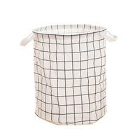 Panier à linge pliable extra-large en tissu imperméable mélangé coton, bac de rangement pour vêtements sales, idéal pour la maison et la chambre