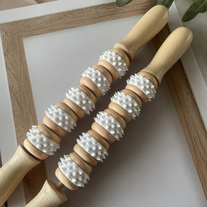 Palo de Masaje Guasha de Madera Natural, Masajeador de Madera Sueco con Forma de Hongo, Terapia de Madera para Esculpir el Cuerpo y los Músculos - Product Image 5