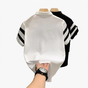 Nouvelle Collection Été 2026 – Polo Homme Tendance Haut de Gamme Décontracté à Rayures et Col Revers - Product Image 5