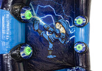 Jeu de combat interactif gonflable pour deux joueurs avec tableau de scores électronique, jeu de cible gonflable à toucher avec impression éclair