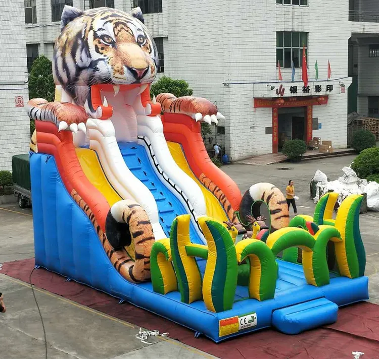 Jungle koning tijger Opblaasbare kind slide 2019 nieuwe ontwerp Stuiteren Opblaasbare Glijbanen