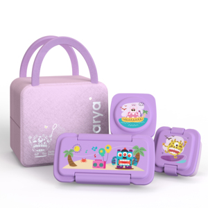 Creative design Lunch box set with thermal bag food storage box snack container for go camping