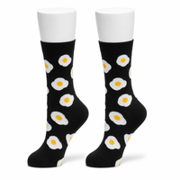 Chaussettes en coton à motifs originaux et amusants (aliments, chips d'avocat, bonbons, œufs) pour adultes, cadeau amusant, chaussettes tricotées montantes, vente en gros