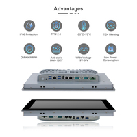 PC industriel robuste 15 pouces, Intel J6412 Elkhart Lake Quad Core, PCAP tactile sans ventilateur, IP66, ordinateur HMI pour l'automatisation