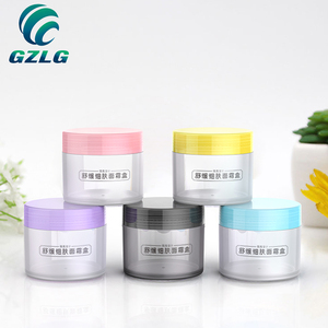 Plastic Jar Plastic Empty Cosmetic Plastic Jar Eco Friendly Skincare Body Lotion Container White Empty Acrylic Pet Clear Plastic Cosmetic Hair Face Cream Jar