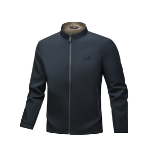 Nouvelle veste à col pour homme, décontractée, de couleur unie, avec fermeture éclair, cardigan, veste de sport pour la course à pied, confortable et respirante - Product Image 6