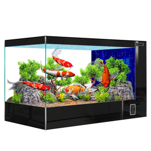 Acuario de cristal ultra transparente para interiores, modelo 2025, con filtro lateral, sin necesidad de agua, para sala de estar, ideal para peces Koi. - Product Image 5