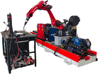 Robot de soudage domestique à six axes Kuka, moteur à refroidissement par eau de 5,5 kW, zone de travail de 2000x1200x1500 mm, système de contrôle Smartmill