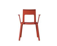 Chaise en plastique empilable moderne avec accoudoirs épais - Chaise multifonctionnelle pour la lecture, les réunions, les négociations et les cafés
