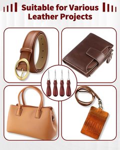 Biseauteurs de bords en cuir pour la finition des bords et le bricolage en cuir, pour artisans et passionnés de bricolage - Product Image 5