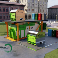 RNKJ Compacteur de déchets de type enterré Poubelle Poubelle Conteneur à ordures comprimé amovible
