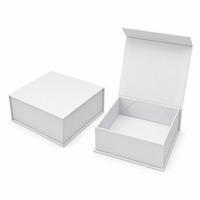 Boîte cadeau magnétique pliable de luxe blanche sur mesure, emballage en carton rigide en gros pour vêtements, cosmétiques, bijoux