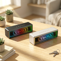 Speaker LED RGB Cyberpunk Portabel TG-459, Lampu LED, Nirkabel, Bluetooth, HiFi, Musik Aktif, BT Stereo, Woofer Bass, Speaker Gaming
