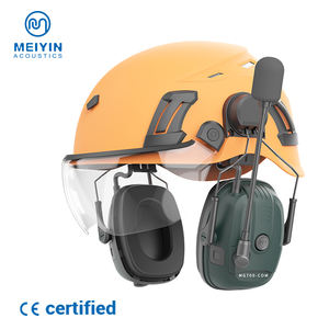 保護無線イヤーマフサポートセーフティキャップ内蔵DMRトランシーバー内蔵通信SNR30dB NRR24dBインターホンイヤーマフ - Product Image 2