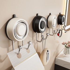 ตะขอแขวนติดผนังแบบถ้วยดูด รับน้ำหนักได้ 5-10 กก. ที่แขวนกระดาษในห้องน้ำ รูปทรงกลม - Product Image 1