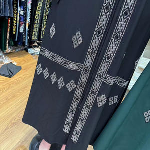 Cardigan, veste, abaya, robe, burqa à fermeture éclair pour femmes grandes tailles, style arabe, OEM ODM, <span class=keywords><strong>vêtements</strong></span> transfrontaliers Europe-Amérique pour <span class=keywords><strong>Amazon</strong></span> - Product Image 3