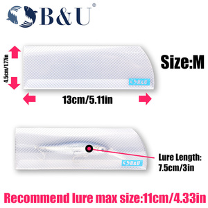 Porte-leurre B&U JT33 PP, sacs de rangement pour leurres de pêche pour leurres durs/mous, 5 pièces, utilisation en eau douce/eau salée - Product Image 4