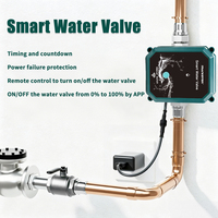 Vanne à bille d'eau intelligente Wifi Tuya Smart Life DN15 DN20 DN25 pour appartement Maison Contrôle à distance Wifi de l'eau et de la fuite Alexa Google