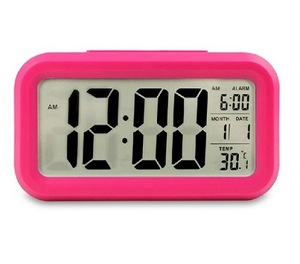 Lớn hiển thị kỹ thuật số <span class=keywords><strong>LCD</strong></span> thông minh đồng hồ báo thức với nhiệt độ sản phẩm sáng tạo cho không gian bàn - Product Image 2