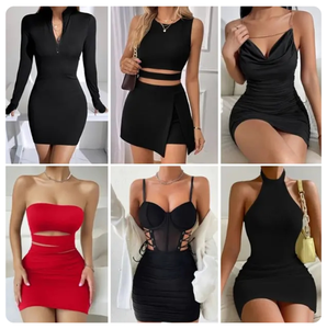 Vestito Casual estivo all'ingrosso per le donne stile Casual Sexy modello solido dolce spedizione casuale liquidazione inventario sconto alla rinfusa - Product Image 2