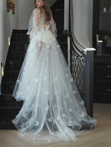 Robe de maternité élégante en dentelle pour femmes enceintes, pyjama papillon à manches longues, vêtements de nuit, peignoir, robes de soirée <span class=keywords><strong>sexy</strong></span> et personnalisées - Product Image 1