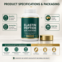 OEM ODM Marque Privée Gélules Peptides Élastine Marine Fermeté Collagène Anti Rides Anti Age Complément Beauté