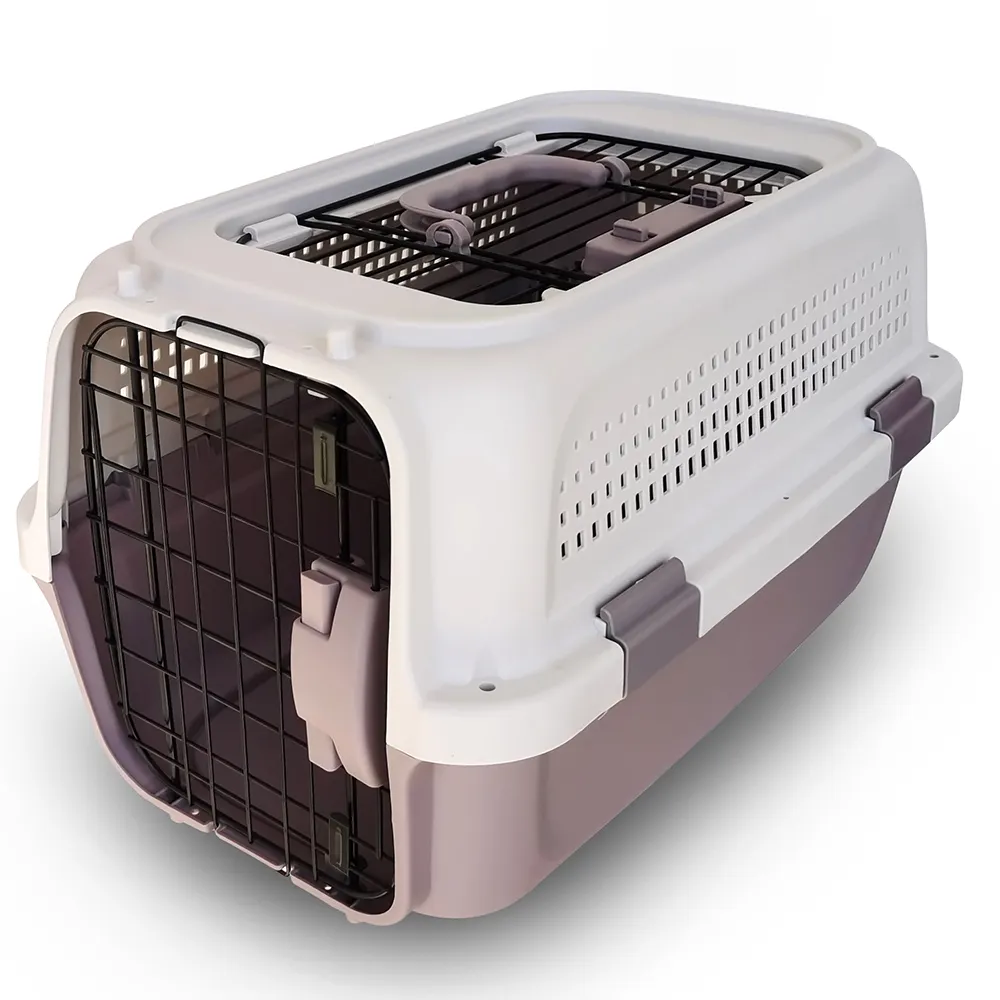 High Quality Dog Cage Eco Friendly Plastic Pet Flight Case Portable Travel Cat Dog Transport Box Production Pet Aviation box