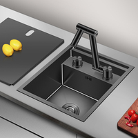 Prix usine robinets d'eau à levier unique robinet mitigeur col Flexible en acier inoxydable pivotant 360 évier encastré pliant eau chaude et froide
