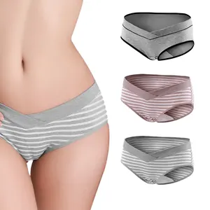 Nuove donne incinte intimo mutandine di cotone slip a vita bassa mutandine di maternità a forma di U slip in gravidanza vestiti