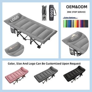 Cama de Camping para Adultos con Cojín Suave y Reposacabezas de Memoria 3D, Cama Plegable Portátil con Mochila de Almacenamiento, Capacidad de Carga de 160 kg (Gris) - Product Image 2