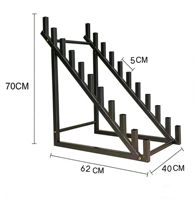 Support d'affichage triangulaire pliable en métal personnalisé pour carreaux de céramique / Étagère d'exposition pour carreaux / Support pour carreaux de céramique - Modèle CHP A15N