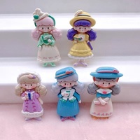 Breloques en résine princesse DIY, matériel de bijouterie en gros, fille kawaii pour breloques de slime DIY, accessoires en résine pour la décoration