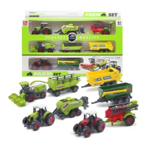 Wholesale 1:50 Alloy Agricultural Tool Vehicles Farmer Die-Cast Farm Tractor Toys Tractor Mini Farm Tractor For Collection