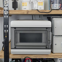 Boîte de distribution électrique JCH HT-12 voies IP68 intérieure 30A 400V 8 prises ABS+PC avec disjoncteurs MCB