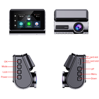 Dashcam 4G DVR 2K pour voiture Microphone WiFi intégré avec APP Live GPS Tracking G-Sensor Time Lapse Parking Monitor 3.0 "LCD