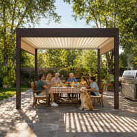 Pergola bioclimatique motorisée en aluminium Sweet Home, gazebo à lames orientables, imperméable, pour jardin, terrasse, kit complet sur mesure