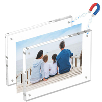 Nouvelle Table Magnétique Carrée Double Face en Acrylique Transparent pour la Maison, Modèle 2026, Forte Adhérence Magnétique, Personnalisable pour Photos