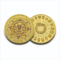 Pièce Maya de haute qualité plaqué or objets de collection commémoratifs pièce de défi personnalisée