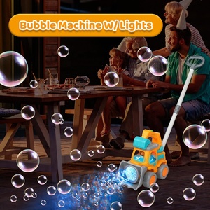 Kids Auto Construction Truck Bubbles Machine <strong>Toy</strong> Outdoor Electric Bubble Push <strong>Lawn</strong> <strong>Mower</strong> Bubble Maker Bubble Cart with Lights - Product Image 4